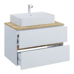 VCM Waschtisch »2 tlg. Badmöbel-Set mit Waschbecken Cosila-A 80 cm« 2 Stk. tlg.