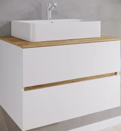 VCM Waschtisch »2 tlg. Badmöbel-Set mit Waschbecken Cosila-A 80 cm« 2 Stk. tlg.