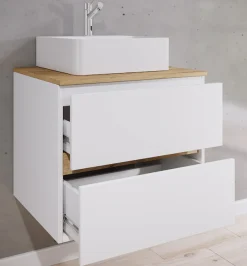 VCM Waschtisch »2 tlg. Badmöbel-Set mit Waschbecken Cosila-A 60 cm« 2 Stk. tlg.