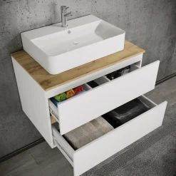 VCM Waschtisch »2 tlg. Badmöbel-Set mit Waschbecken Cosila-A 60 cm« 2 Stk. tlg.