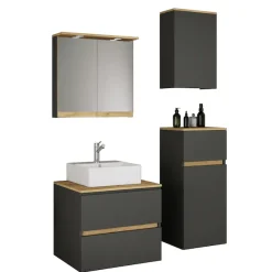 VCM Waschtisch »5 tlg. Badmöbel-Set mit Waschbecken Cosila-A 60 cm« 5 Stk. tlg.