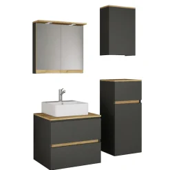 VCM Waschtisch »5 tlg. Badmöbel-Set mit Waschbecken Cosila-A 60 cm« 5 Stk. tlg.