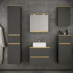 VCM Waschtisch »5 tlg. Badmöbel-Set mit Waschbecken Cosila-A 60 cm« 5 Stk. tlg.