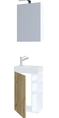 VCM Waschtisch »2-tlg Gäste WC Bad Waschtisch Lumia Spiegelschrank« 3 Stk. tlg.