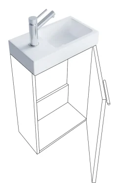 VCM Waschtisch »3-tlg Gäste WC Waschplatz Waschtisch Slito Schrank« 3 Stk. tlg.