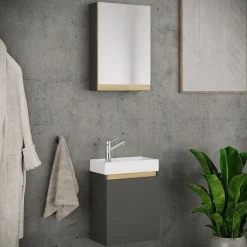 VCM Waschtisch »3 tlg. Hängeschrank Gäste-WC Waschbecken Softclose Cosila« 2 Stk. tlg.