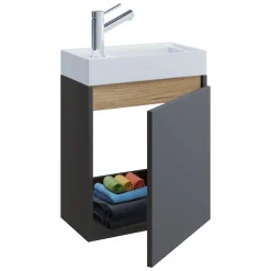 VCM Waschtisch »2 tlg. Hängeschrank Gäste-WC Waschbecken Softclose Cosila« 2 Stk. tlg.