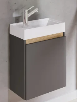 VCM Waschtisch »2 tlg. Hängeschrank Gäste-WC Waschbecken Softclose Cosila« 2 Stk. tlg.