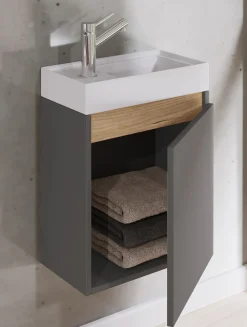 VCM Waschtisch »2 tlg. Hängeschrank Gäste-WC Waschbecken Softclose Cosila« 2 Stk. tlg.