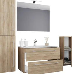 VCM Waschtisch »5-tlg. Waschplatz Waschtisch Badinos Schublade SP« 5 Stk. tlg.