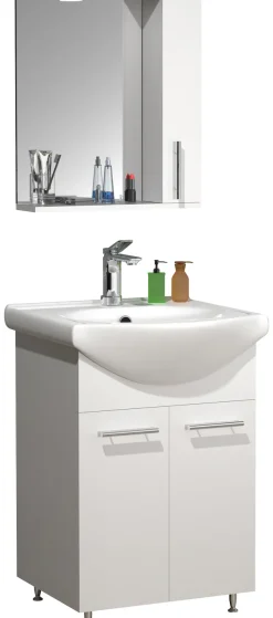 VCM Waschtisch »3tlg Waschplatz Waschtisch Spiegelschrank Lisalo M« 3 Stk. tlg.