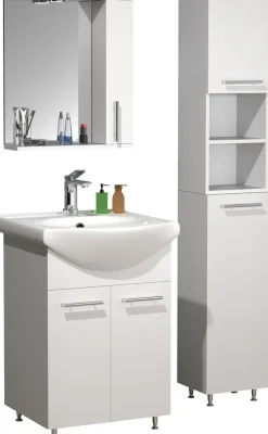 VCM Waschtisch »4tlg Waschplatz Waschtisch Spiegelschrank Lisalo M« 4 Stk. tlg.