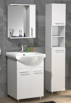 VCM Waschtisch »4tlg Waschplatz Waschtisch Spiegelschrank Lisalo M« 4 Stk. tlg.