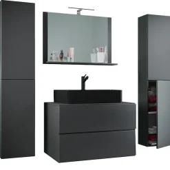 VCM Waschtisch »5-tlg Waschtisch Badmöbel 80cm Lendas XL Schublade« 5 Stk. tlg.