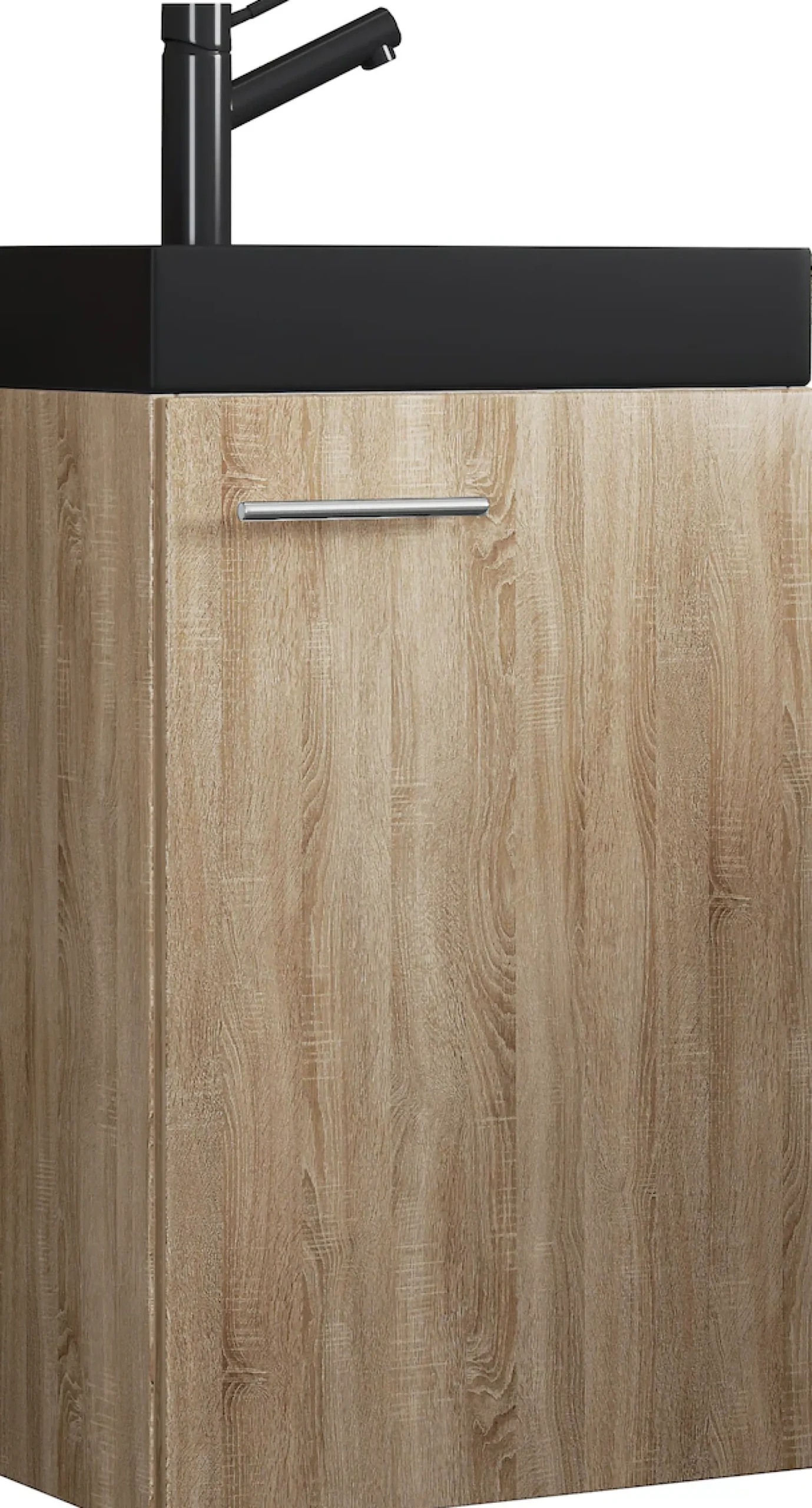 VCM Waschtisch »2-tlg Waschtisch Slito Toilette schmal Schwarz« 2 Stk. tlg.