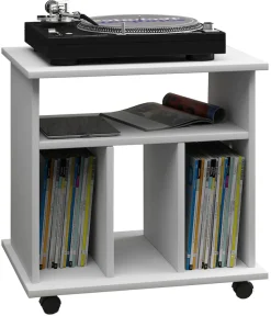 VCM Wohnzimmertisch »Holz Schallplatten LP Regal Rollen Retal« 1 Stk. tlg.