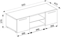 VCM Wohnzimmertisch »Holz TV Wand Hänge Lowboard Fernsehschrank Jusa 95« 1 Stk. tlg.