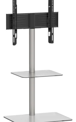 VCM Wohnzimmertisch »TV Standfuß Alu Glas Fernseh Ständer Fuß Alani« 1 Stk. tlg.