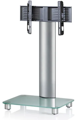 VCM Wohnzimmertisch »TV Standfuß Ständer Rack Alu Glas Rollen Bilano« 1 Stk. tlg.