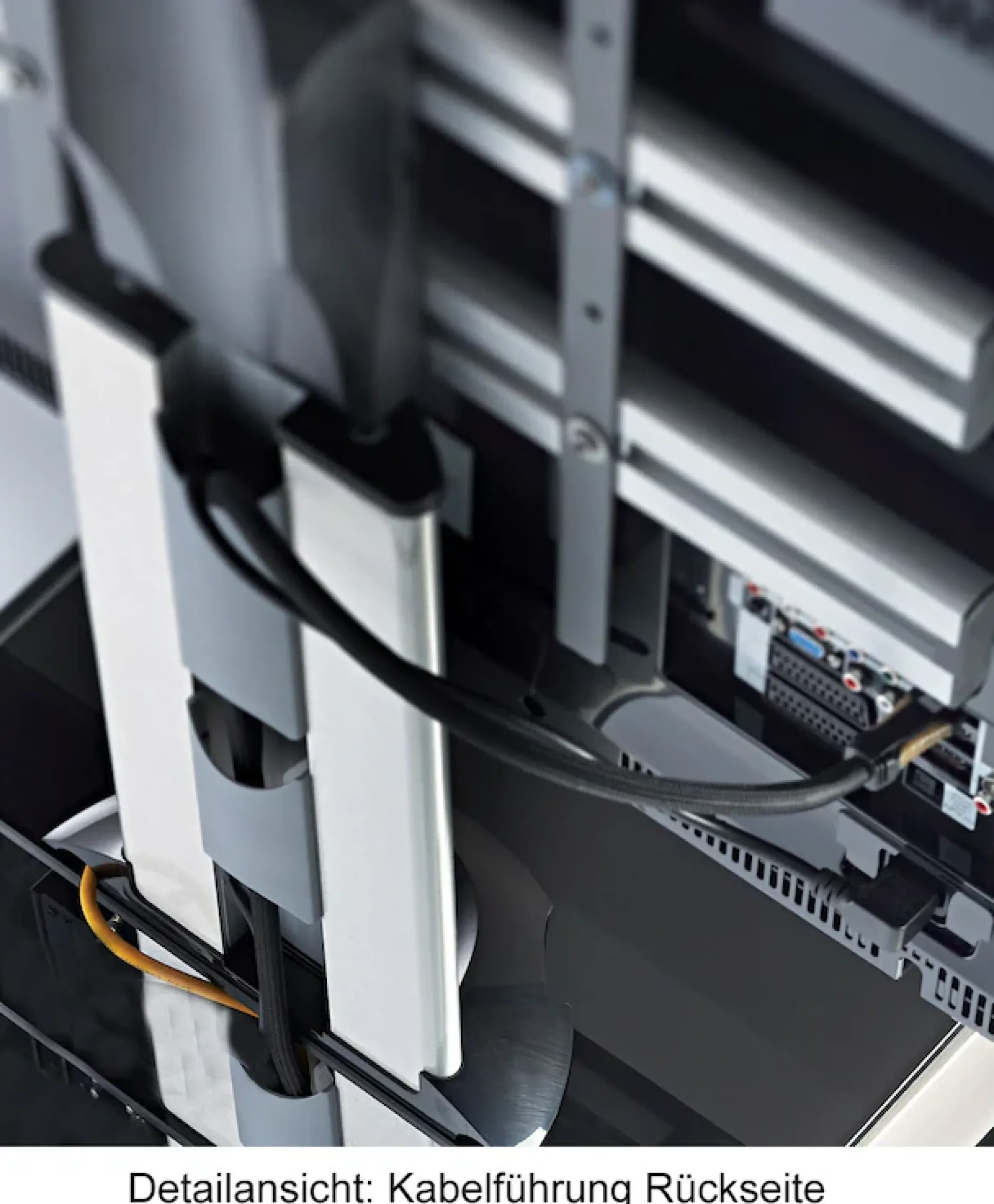 VCM Wohnzimmertisch »TV Standfuß Ständer Rack Alu Glas Rollen Blino ZW« 1 Stk. tlg.