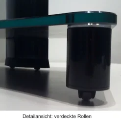 VCM Wohnzimmertisch »TV Standfuß Glas Fernseh Rollen Ständer Fuß Tosal« 1 Stk. tlg.
