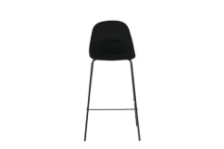 Venture Home Barhocker »Polar, 2er-Set Barhocker in Schwarz-Samt, luxuriös, 150 kg belastbar« 2 Stk. tlg. Tresenstuhl, weicher Bezug, schwarze Metallbeine, Fußstütze, edel
