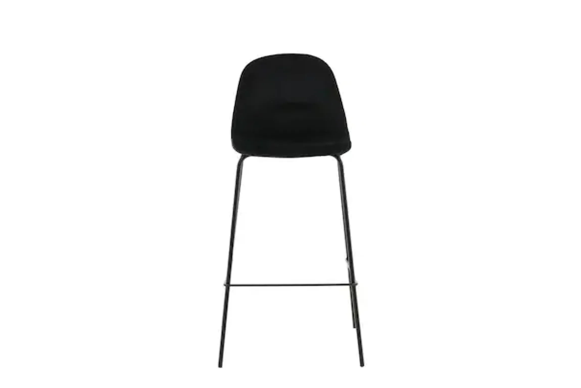 Venture Home Barhocker »Polar, 2er-Set Barhocker in Schwarz-Samt, luxuriös, 150 kg belastbar« 2 Stk. tlg. Tresenstuhl, weicher Bezug, schwarze Metallbeine, Fußstütze, edel