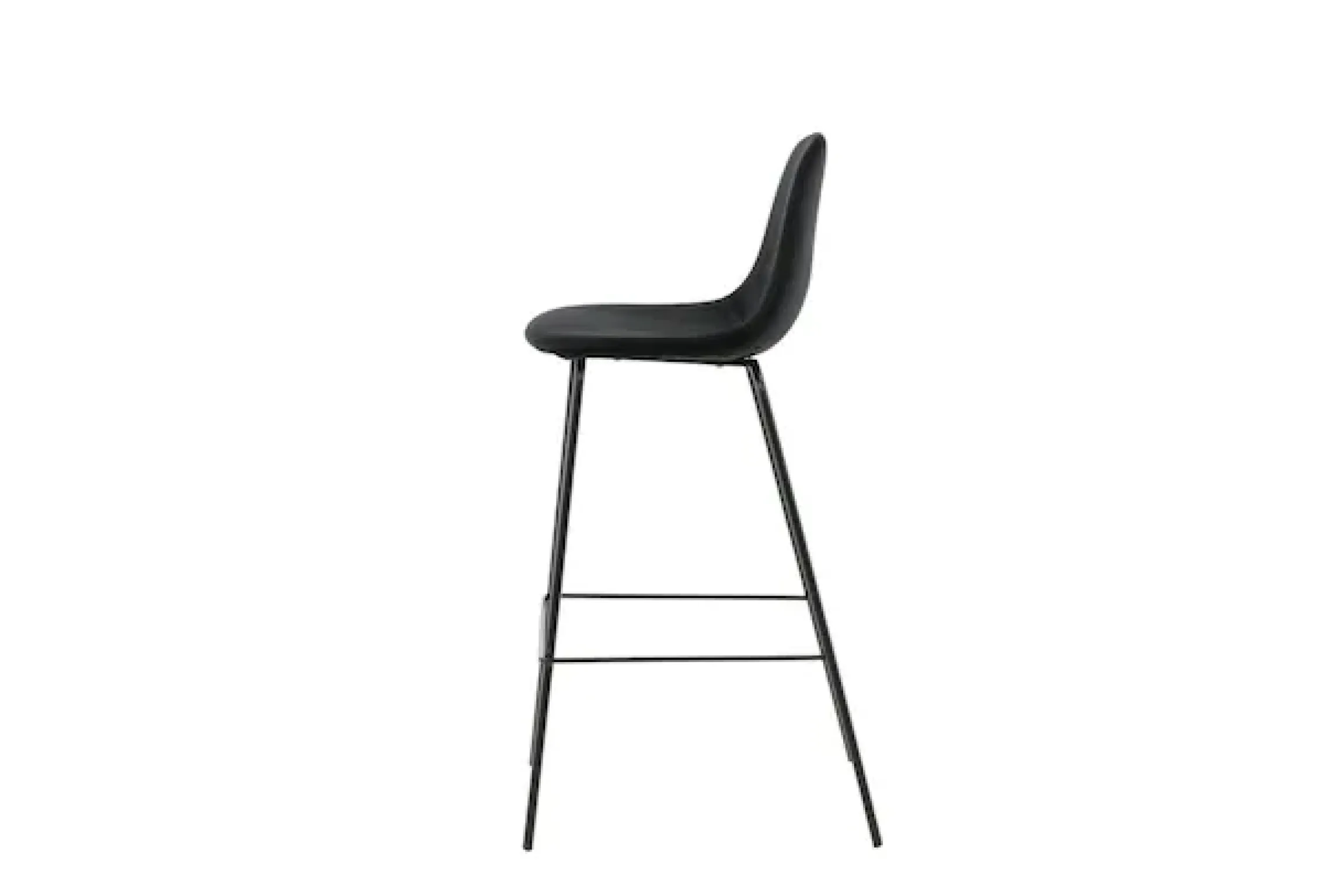 Venture Home Barhocker »Polar, 2er-Set Barhocker in Schwarz-Samt, luxuriös, 150 kg belastbar« 2 Stk. tlg. Tresenstuhl, weicher Bezug, schwarze Metallbeine, Fußstütze, edel