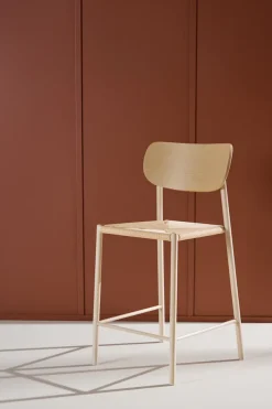 Venture Home Barhocker »Polly, Barhocker mit Rückenlehne und geflochtenem Seilsitz, 120 kg« 1 Stk. tlg. Tresenstuhl, Rattan, Stahlrahmen, geflochtenes Seil, hell