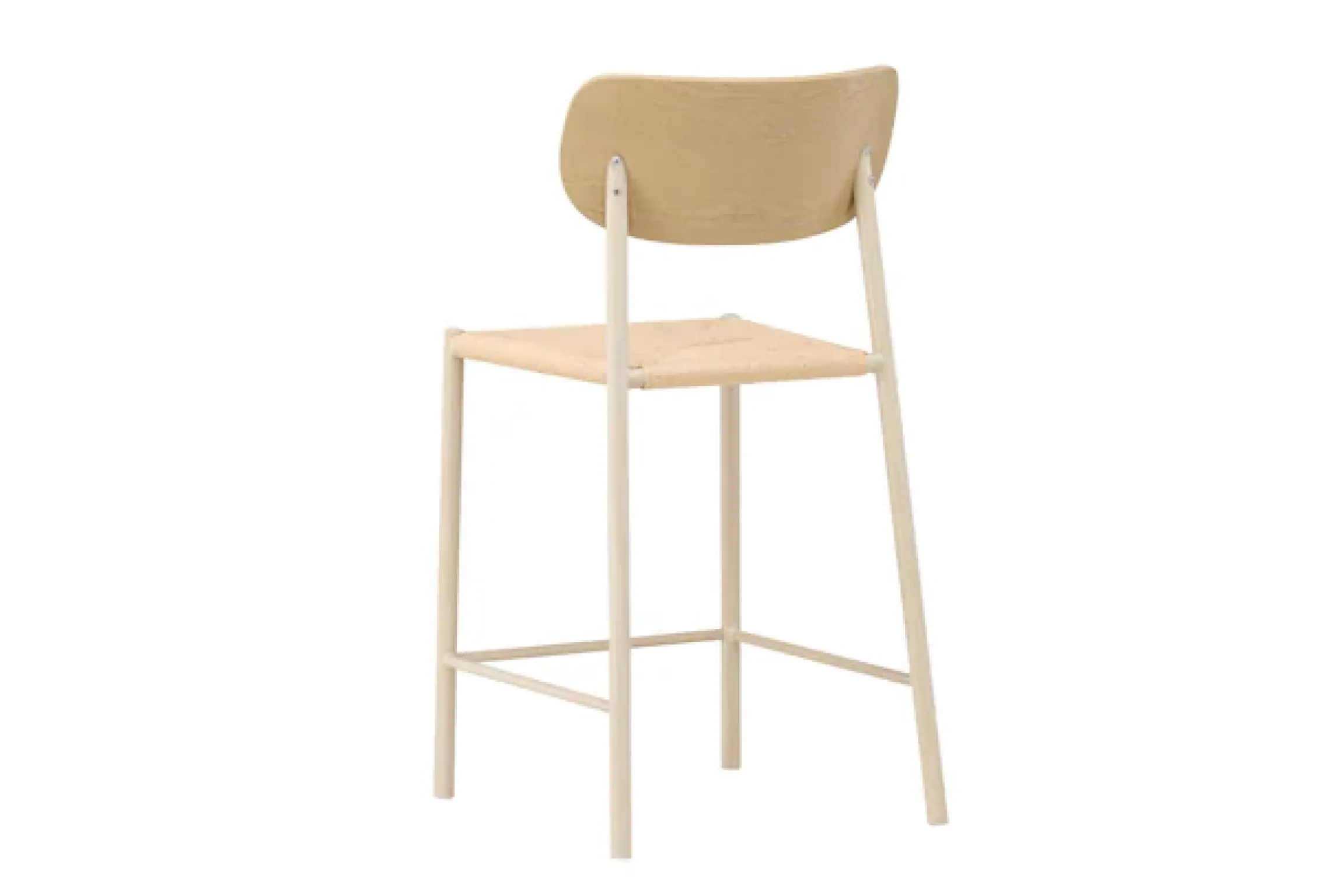 Venture Home Barhocker »Polly, Barhocker mit Rückenlehne und geflochtenem Seilsitz, 120 kg« 1 Stk. tlg. Tresenstuhl, Rattan, Stahlrahmen, geflochtenes Seil, hell