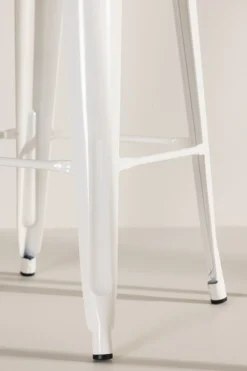 Venture Home Barhocker »Tempe, schlanker Barhocker in Beige, hohe Sitzfläche, 136 kg« Tresenstuhl, Stahlrahmen, Fußstütze, ausgestellte Beine, schlicht