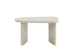 Venture Home Beistelltisch »Grönvik, ovaler Beistelltisch 70 × 45 cm mit Glasplatte in Beige« Ablagetisch, Glas transparent, MDF-Gestell beige, oval, dekorativ
