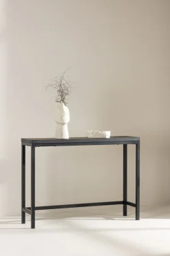 Venture Home Beistelltisch »Rise, rechteckiger Beistelltisch in elegantem Schwarz, 110 × 30 cm« Ablagetisch minimalistisch, Metallgestell, pflegeleicht