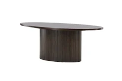 Venture Home Couchtisch »Bianca, ovaler Couchtisch in warmem Mokka, 120 × 55 cm« Sofatisch, MDF, gebeizt, oval, behaglich, wohnlich