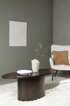 Venture Home Couchtisch »Bianca, ovaler Couchtisch in warmem Mokka, 120 × 55 cm« Sofatisch, MDF, gebeizt, oval, behaglich, wohnlich