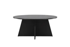 Venture Home Couchtisch »Bootcut, runder Couchtisch in elegantem Schwarz, Ø 100 cm« Sofatisch, MDF, rund, einheitlich, kraftvoll, modern