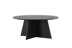 Venture Home Couchtisch »Bootcut, runder Couchtisch in elegantem Schwarz, Ø 100 cm« Sofatisch, MDF, rund, einheitlich, kraftvoll, modern