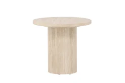 Venture Home Couchtisch »Härön, runder Couchtisch in eleganter Travertinoptik, Ø 50 cm« Sofatisch, MDF, 3D-Papier, rund, weich geformt, einheitlich