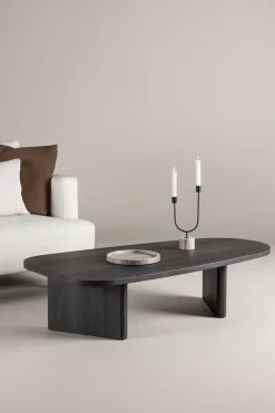 Venture Home Couchtisch Sofatisch, MDF, oval, flach, großzügig, modern