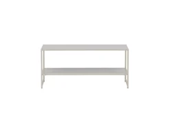 Venture Home Couchtisch »Staal, Beistelltisch mit Regalboden in Beige, 102 × 43 cm« Ablagetisch, Stahl pulverbeschichtet, mit Regal, schlank, modern