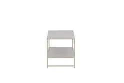 Venture Home Couchtisch »Staal, Beistelltisch mit Regalboden in Beige, 102 × 43 cm« Ablagetisch, Stahl pulverbeschichtet, mit Regal, schlank, modern