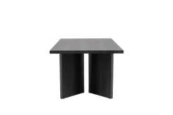 Venture Home Esstisch »Bassholmen, rechteckiger Esstisch in elegantem Schwarz, 240 × 100 cm« Esszimmertisch, MDF, rechteckig, einheitlich, geräumig, robust