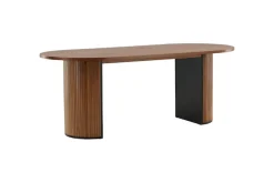 Venture Home Esstisch »Bianca, ovaler Esstisch mit Furnier-Veredelung, 200 × 90 cm« Esszimmertisch, MDF, Holzfurnier-Optik, oval, geräumig, modern