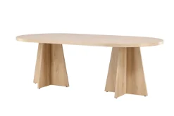 Venture Home Esstisch »Bootcut, rechteckiger Esstisch 230 × 115 cm in warmer Naturoptik« Esszimmertisch, MDF, 3D-Papier, rechteckig, geräumig, einladend
