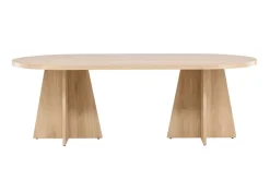 Venture Home Esstisch »Bootcut, rechteckiger Esstisch 230 × 115 cm in warmer Naturoptik« Esszimmertisch, MDF, 3D-Papier, rechteckig, geräumig, einladend