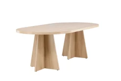 Venture Home Esstisch »Bootcut, rechteckiger Esstisch 230 × 115 cm in warmer Naturoptik« Esszimmertisch, MDF, 3D-Papier, rechteckig, geräumig, einladend