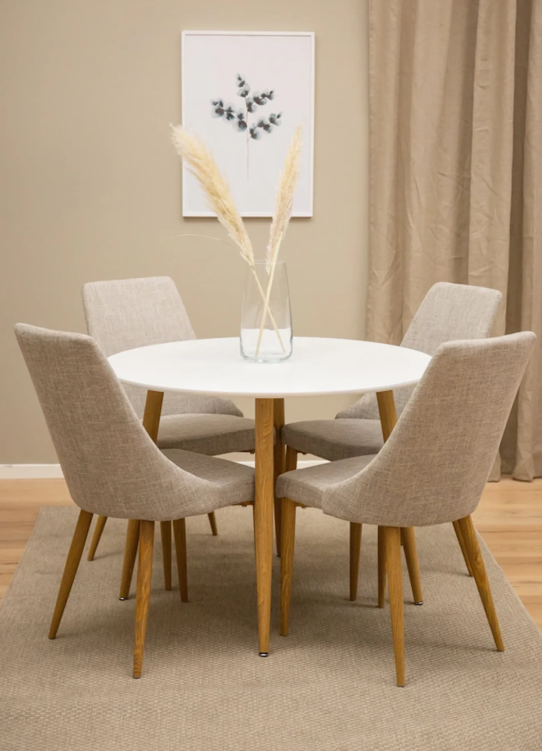 Venture Home Esstisch Esszimmertisch, MDF, Stahlbeine, rund, stilvoll, klassisch