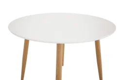 Venture Home Esstisch Esszimmertisch, MDF, Stahlbeine, rund, stilvoll, klassisch