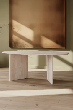 Venture Home Esstisch »Grönvik, ovaler Esstisch in warmer Naturoptik, 180 × 90 cm« Esszimmertisch, MDF, Papierlaminat, oval, geräumig, skandinavisch