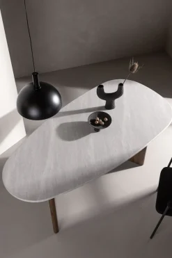 Venture Home Esstisch »Grönvik, ovaler Esstisch in moderner Betonoptik, 180 × 90 cm« Esszimmertisch, MDF, Papierlaminat, oval, geräumig, skandinavisch